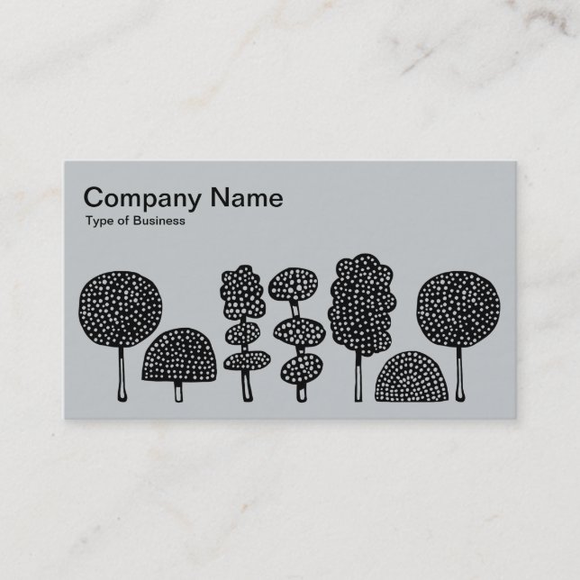 Topiary - Black on Lt Grey Business Card (Front)