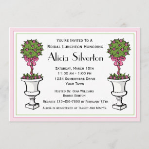 Topiary Bridal Shower Invitation