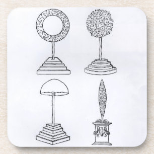 Topiary designs, from 'Hypnerotomachia Poliphili', Coaster