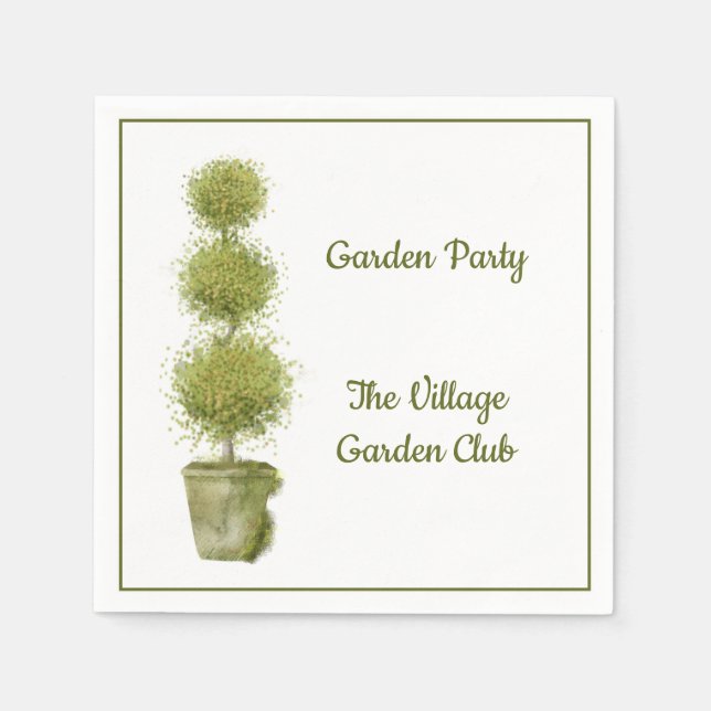 Topiary Garden Party Paper Napkin (Front)