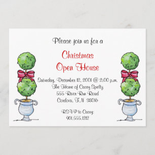 Topiary Holiday Invitation