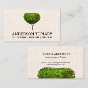Topiary Landscaping Tree Business Card
