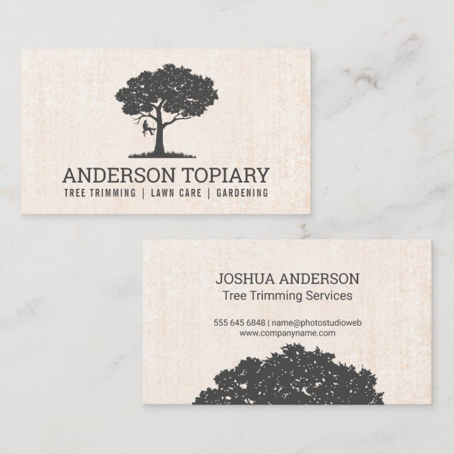 Topiary | Landscaping | Tree Top Business Card (Front/Back)