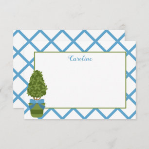 Topiary & Lattice Personalised Note Cards