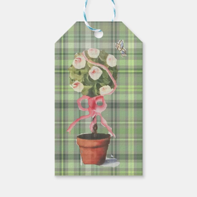 topiary plaid gift tags (Front)