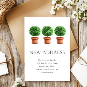 Topiary Plants We've Moved New Home Address Announcement