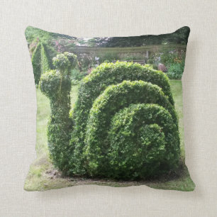 Topiary snail for the serious gardener cushion