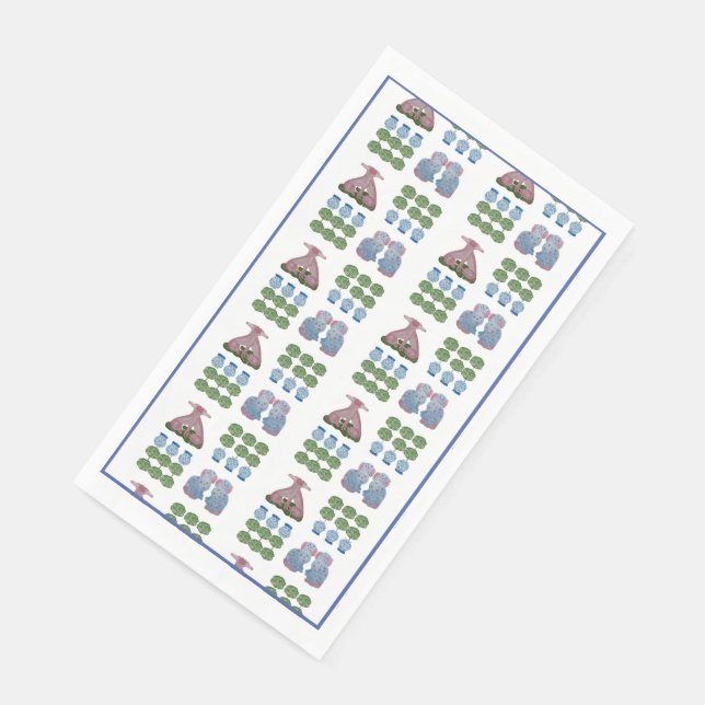 Topiary Staffordshire Dogs Ginger Jar Napkin (Corner)