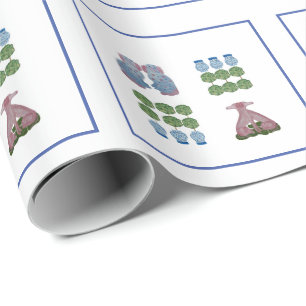 Topiary Staffordshire Dogs Ginger Jar Wrapping Paper