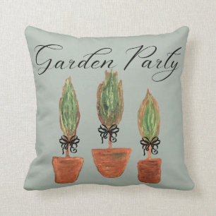Topiary Topiaries Garden Flowers Cushion