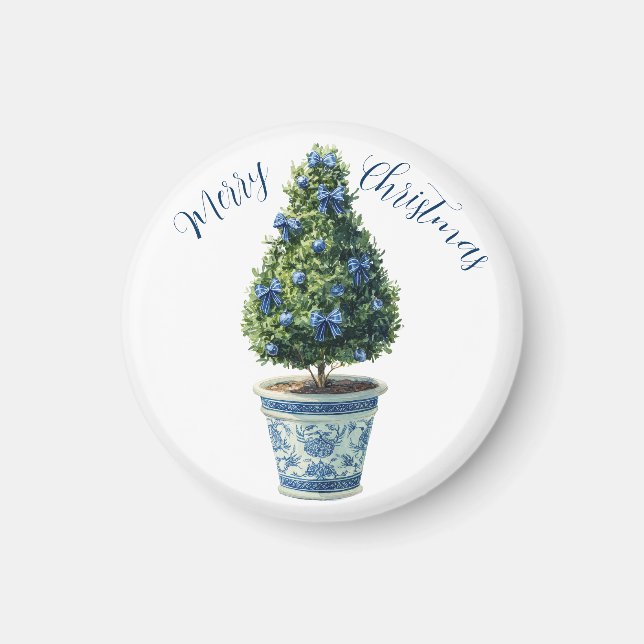Topiary Tree Christmas  Magnet (Front)