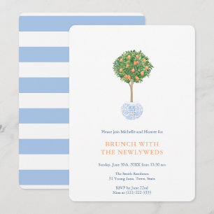 Topiary Tree Newlyweds Morning After Brunch Party Invitation