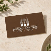 Topiary Trio Gardener Landscaping Brown