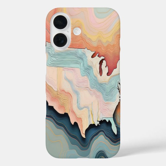 Topo Pastels Case-Mate iPhone Case (Back)