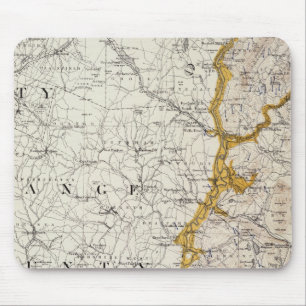 Topographic and Glacial Map of New Hampshire 2 Mouse Mat