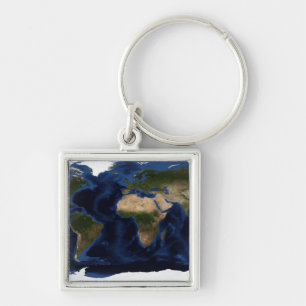 Topographic & bathymetric shading of full earth key ring