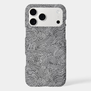 Topographic Charcoal iPhone XS Max Case