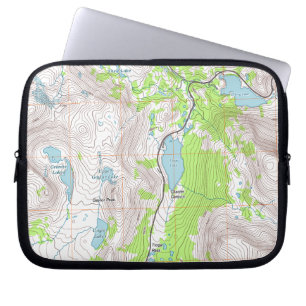 Topographic Contour Map Laptop Sleeve