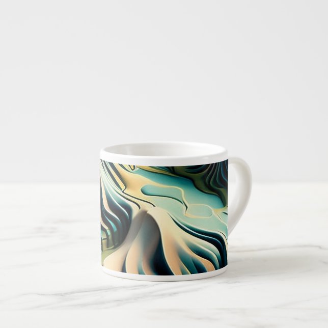Topographic Currents Espresso Cup (Front Right)