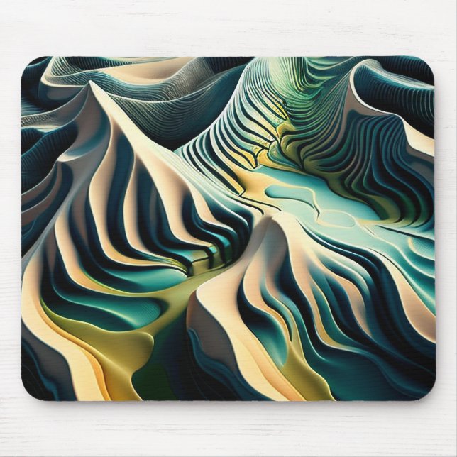 Topographic Currents Mouse Mat (Front)