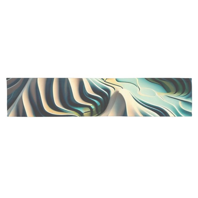Topographic Currents Short Table Runner (Horizontal)