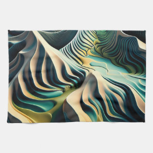 Topographic Currents Tea Towel