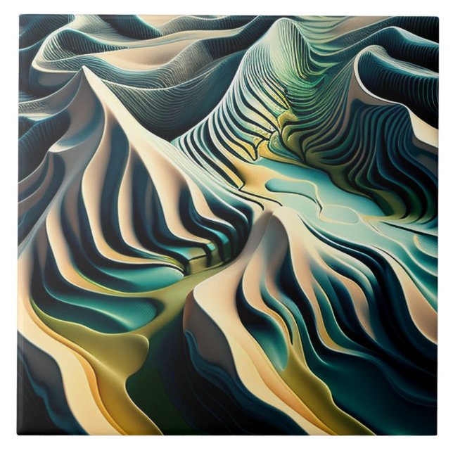 Topographic Currents Tile (Front)