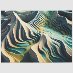 Topographic Currents Tissue Paper
