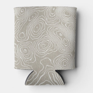 Topographic Earth Lines: Organic Map Can Cooler