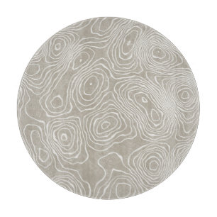 Topographic Earth Lines: Organic Map Cutting Board