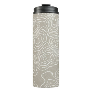 Topographic Earth Lines: Organic Map Thermal Tumbler