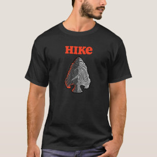 Topographic Lines Arrowhead Hiking Graphic Retro T-Shirt