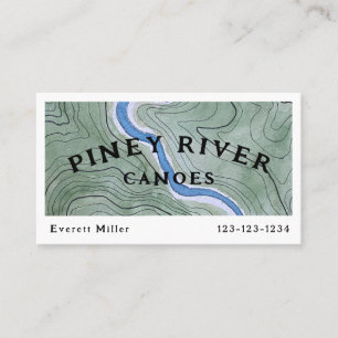 Topographic Map Business Card