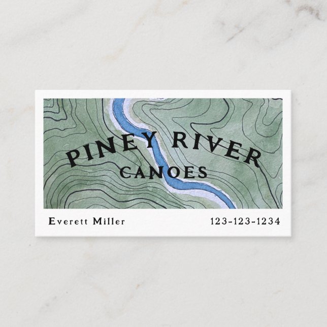 Topographic Map Business Card (Front)