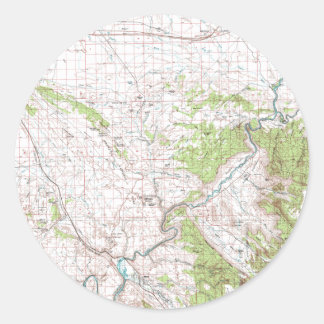 Topographic Map Classic Round Sticker