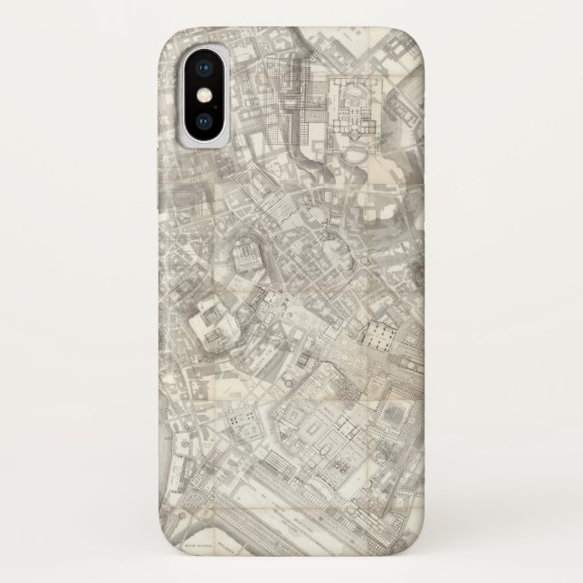 Topographic Map of Ancient Rome, Italy Case-Mate iPhone Case (Back)