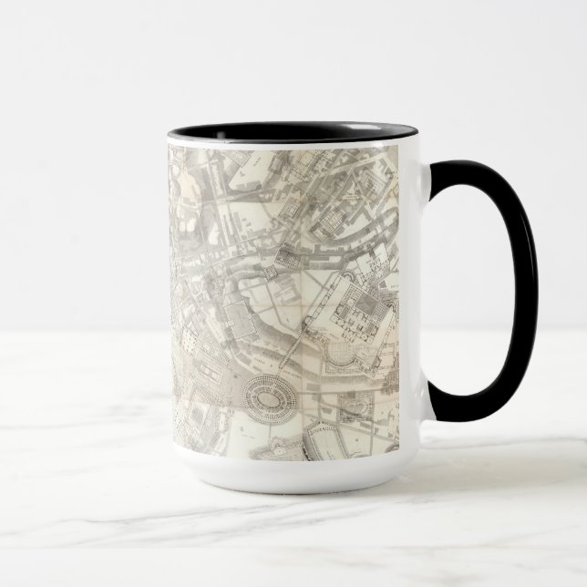 Topographic Map of Ancient Rome, Italy Mug (Right)