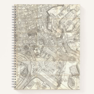 Topographic Map of Ancient Rome, Italy Notebook