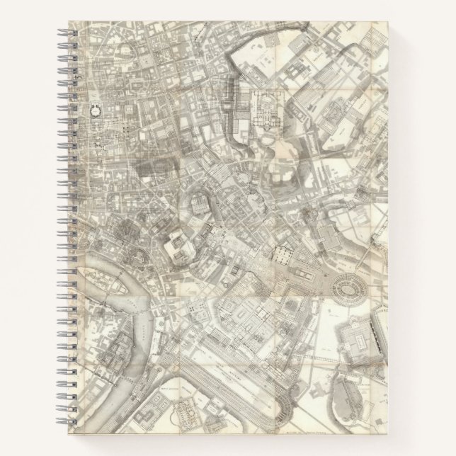 Topographic Map of Ancient Rome, Italy Notebook (Front)