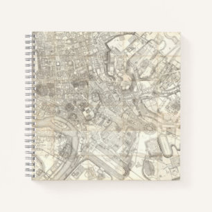 Topographic Map of Ancient Rome, Italy Notebook