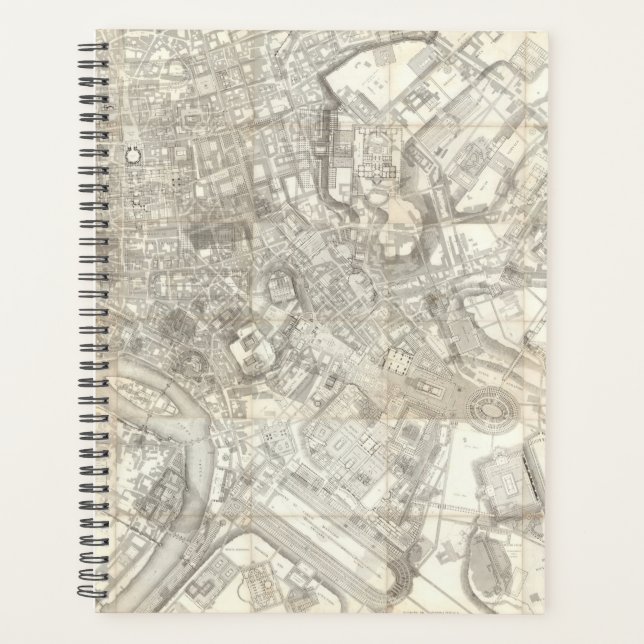 Topographic Map of Ancient Rome, Italy Planner (Front)