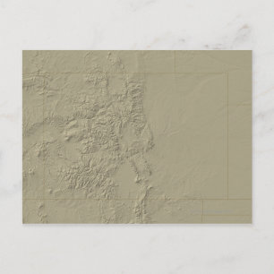 Topographic Map of Colorado Postcard