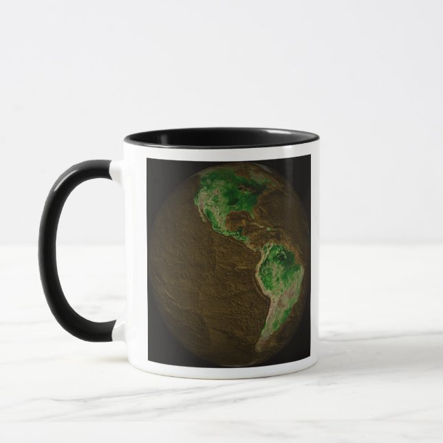 Topographic Map of Earth Mug (Left)