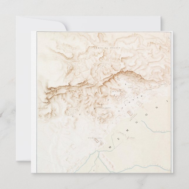 Topographic map of the ruins of Thebes  Poster (Front)