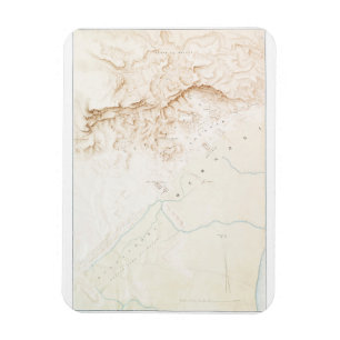 Topographic map of the ruins of Thebes Poster Magnet