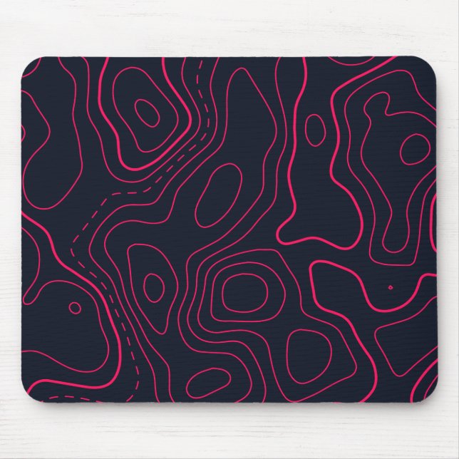 Topographic Map Pattern Mouse Mat (Front)