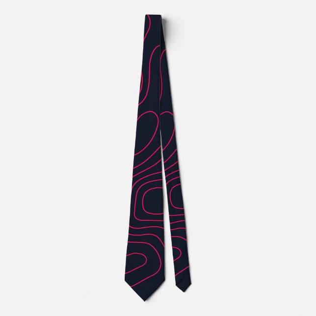 Topographic Map Pattern Tie (Front)