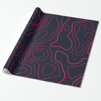 Topographic Map Pattern Wrapping Paper