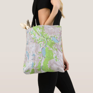 Topographic Map Tote Bag