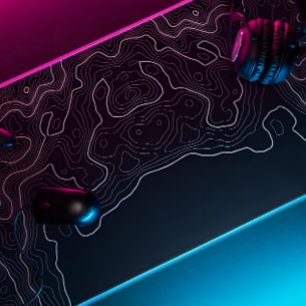 topographic mouse pad xxl black